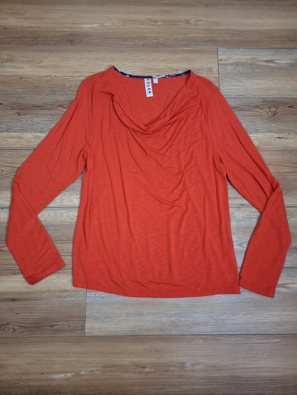 Dolan Left Coast Anthroplogie Top L Orange Cowl Neck